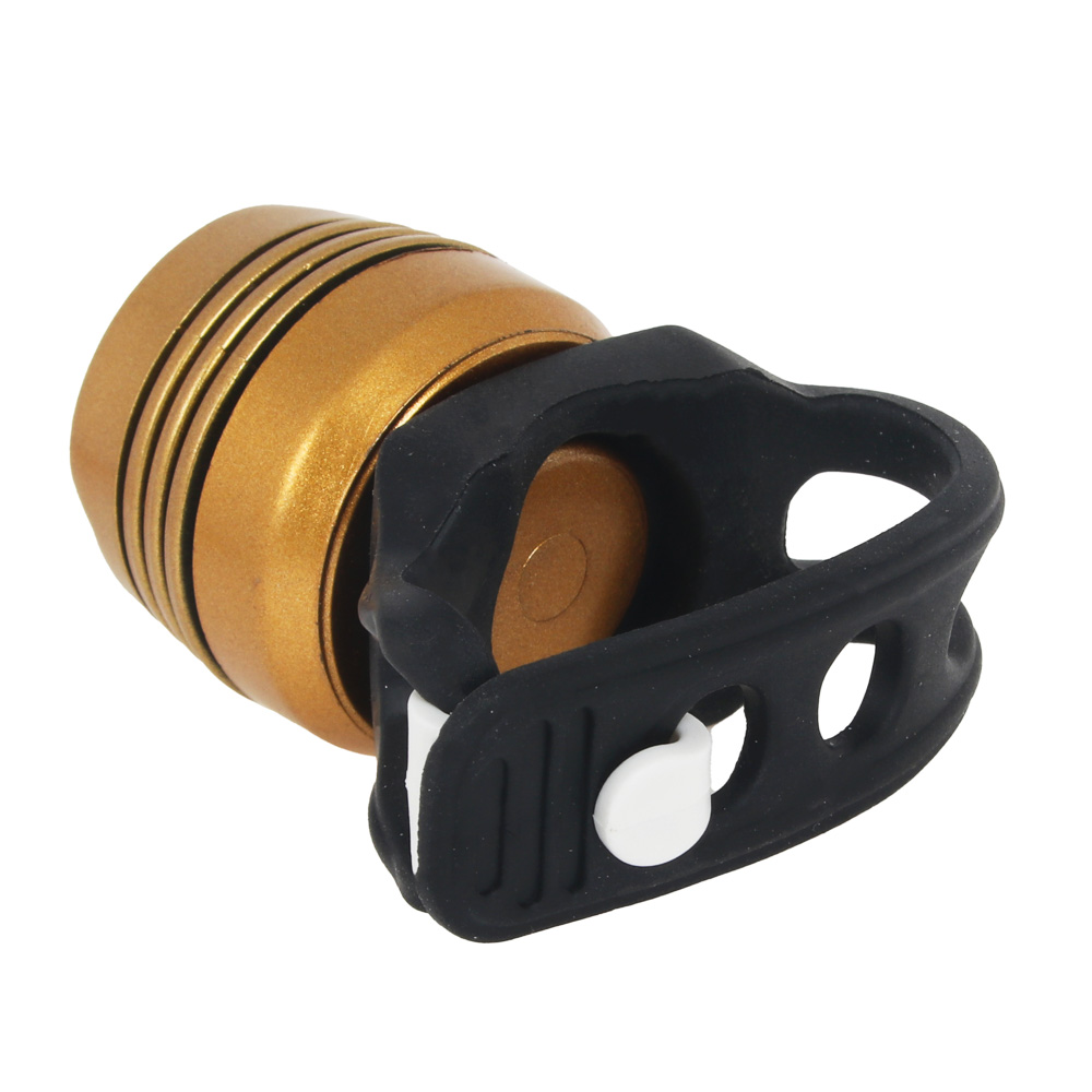 SILAPRO Мини-фонарь велосипедный, 3 режима,  d2.5см, 1LED, 2хCR2032 (в комплекте), металл, резина, арт.№ 195-017