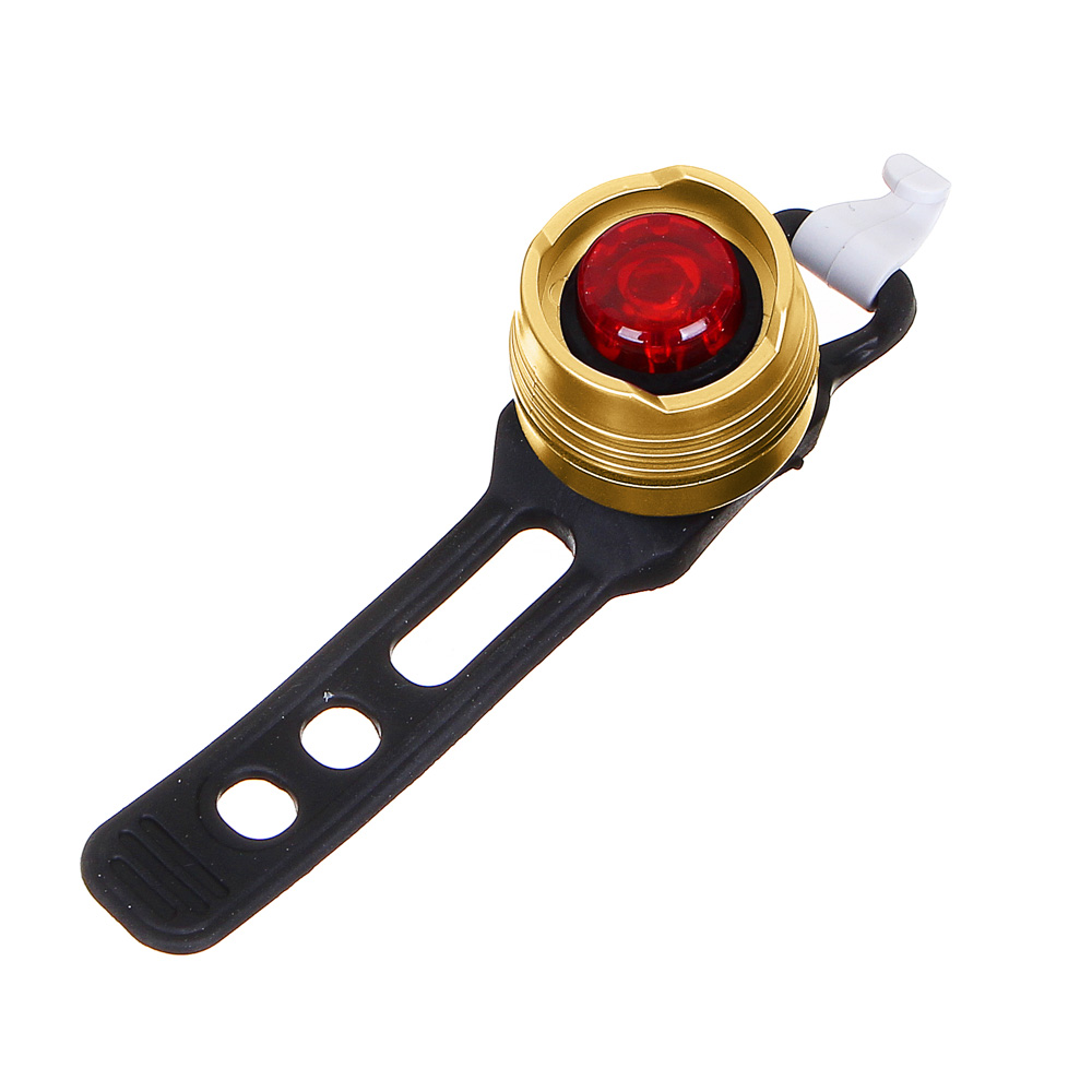 SILAPRO Мини-фонарь велосипедный, 3 режима,  d2.5см, 1LED, 2хCR2032 (в комплекте), металл, резина, арт.№ 195-017