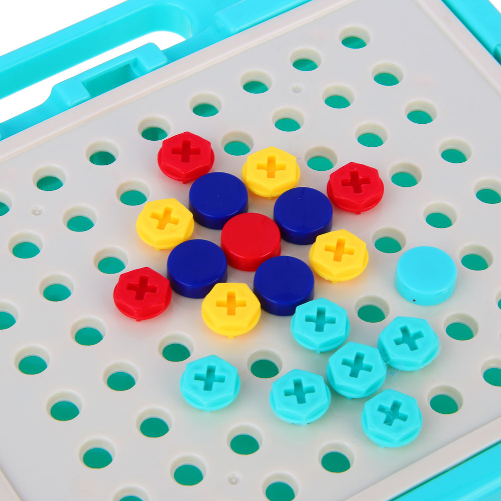 BY Развивающий конструктор-мозаика инструментами "Русские супергерои", PP, 19,4х3,2х19,4см, арт.№ 891-340