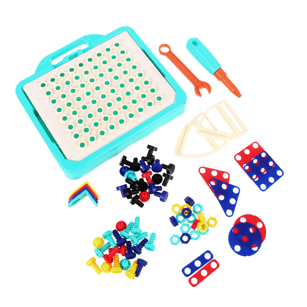 BY Развивающий конструктор-мозаика инструментами "Русские супергерои", PP, 19,4х3,2х19,4см, арт.№ 891-340