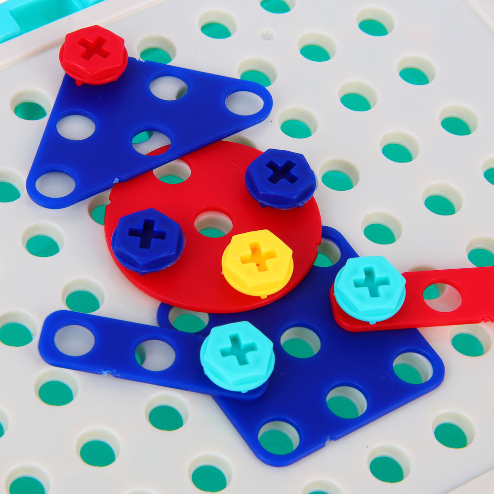 BY Развивающий конструктор-мозаика инструментами "Русские супергерои", PP, 19,4х3,2х19,4см, арт.№ 891-340