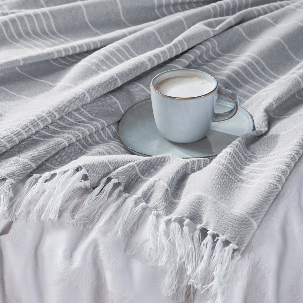 PROVANCE Нэви Плед хлопок 140х200см, серый, арт.№ 486-194