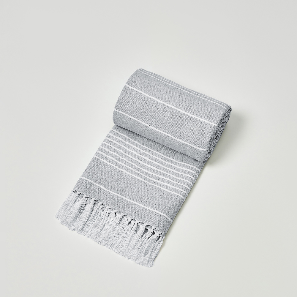 PROVANCE Нэви Плед хлопок 140х200см, серый, арт.№ 486-194