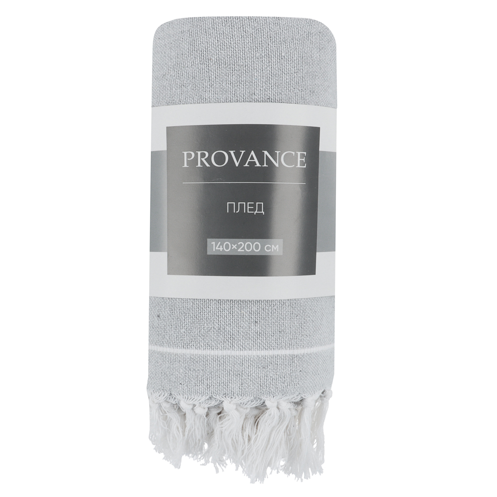 PROVANCE Нэви Плед хлопок 140х200см, серый, арт.№ 486-194