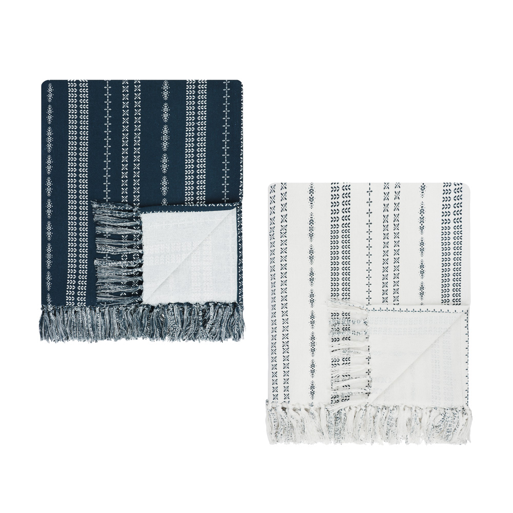 PROVANCE Нэви Покрывало хлопок, 200х220см, 2 дизайна, арт.№ 486-195