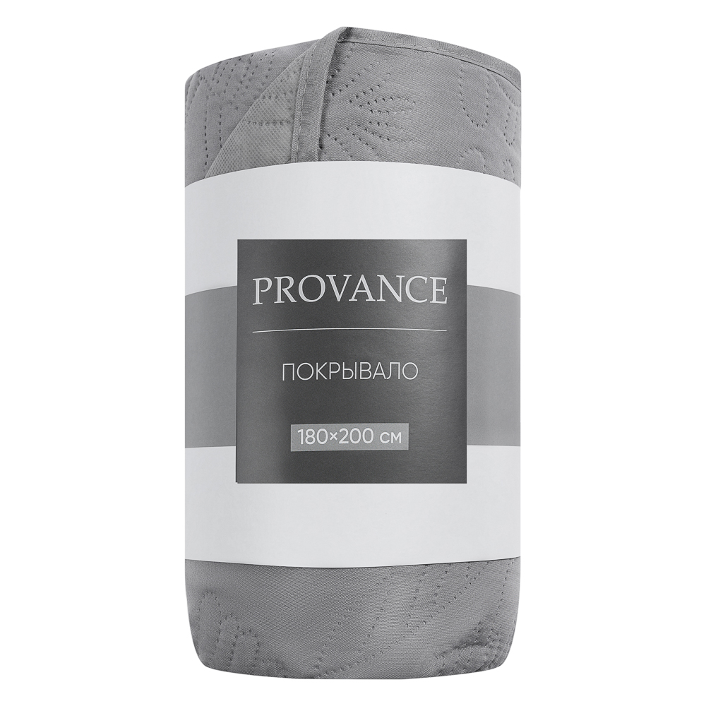 PROVANCE Фрэя Покрывало стеганое 180х200см, 100% полиэстер, серый, арт.№ 486-196