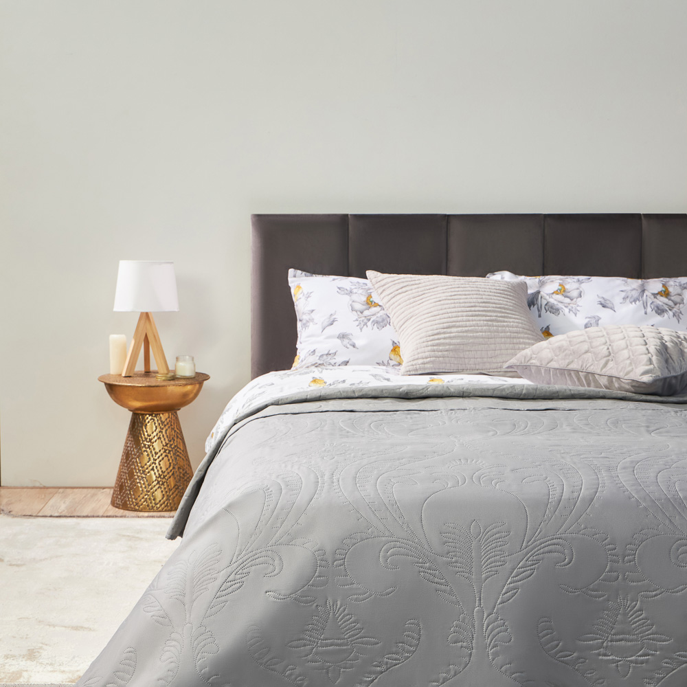 PROVANCE Фрэя Покрывало стеганое 180х200см, 100% полиэстер, серый, арт.№ 486-196