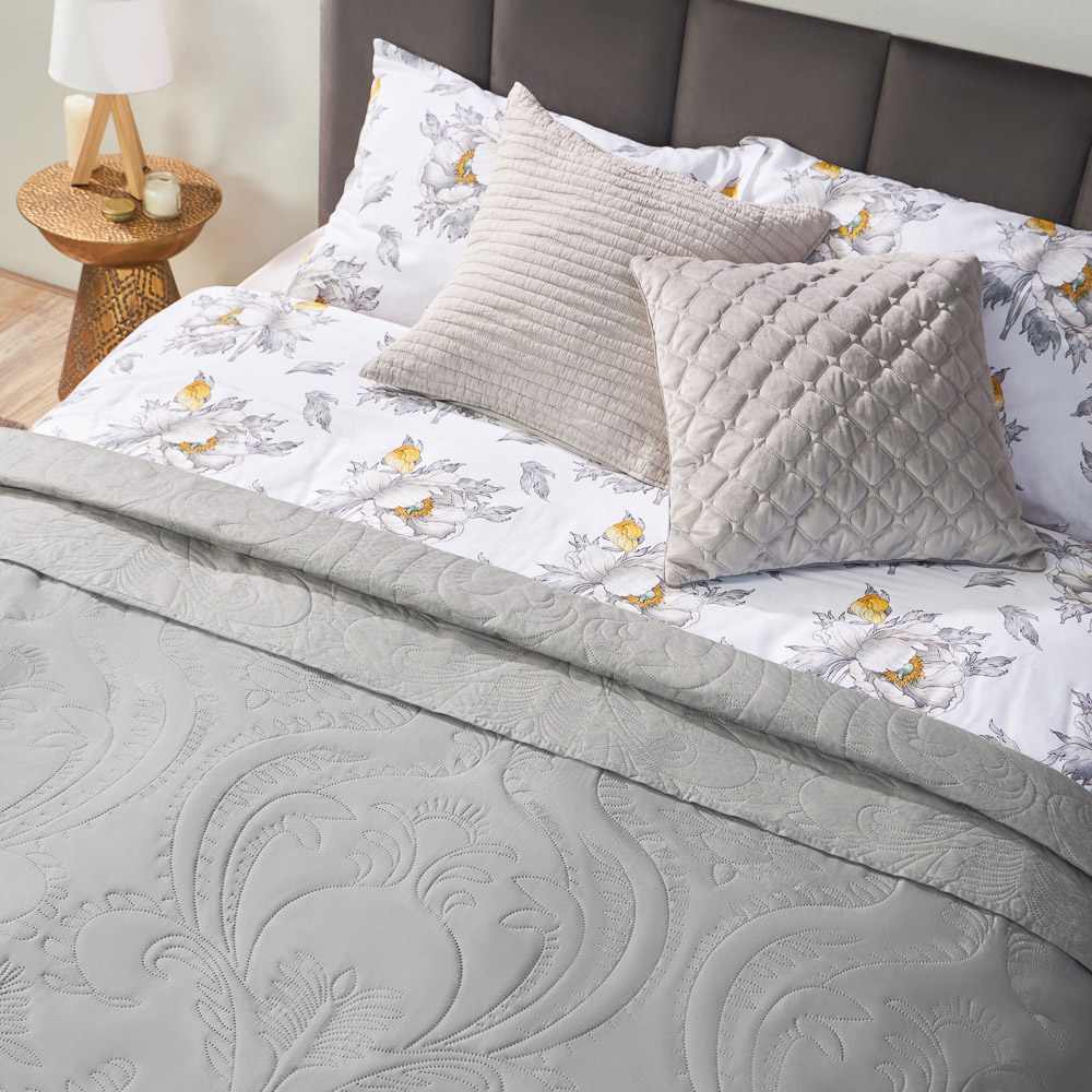 PROVANCE Фрэя Покрывало стеганое 180х200см, 100% полиэстер, серый, арт.№ 486-196