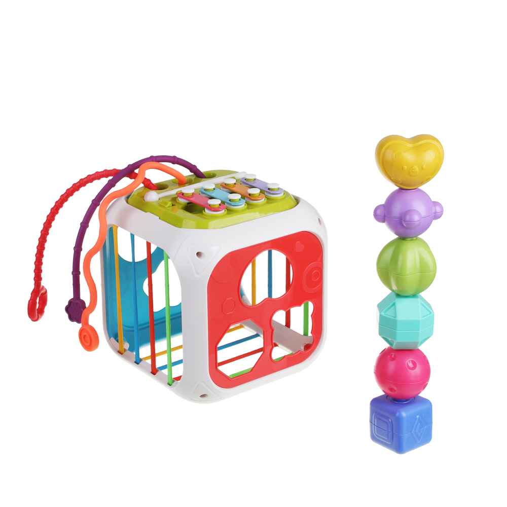 ИГРОЛЕНД Игрушка развивающая "Мультикуб, 7 в 1, ABS, 14,8х14,8см, арт.№ 270-021