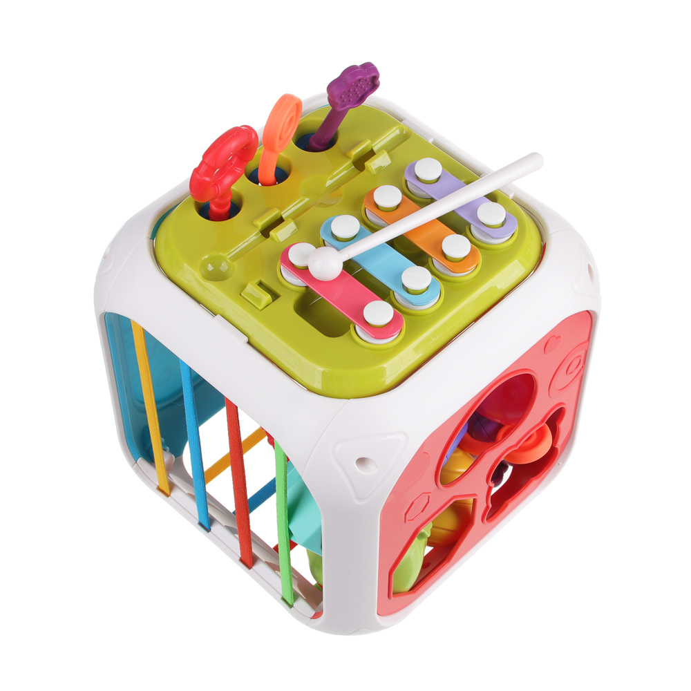 ИГРОЛЕНД Игрушка развивающая "Мультикуб, 7 в 1, ABS, 14,8х14,8см, арт.№ 270-021