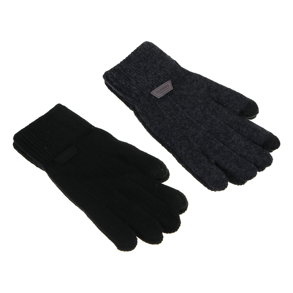 GALANTE Перчатки мужские контактные, р.22-24, 20%шерсть, 50%акрил, 30% п/э, цвета в ас-те, ОЗ25-22, арт.№ 363-438