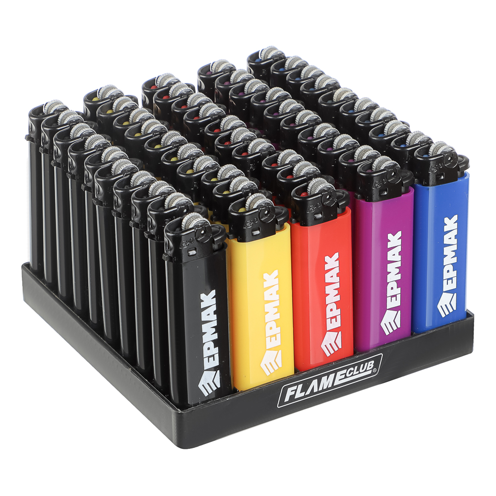 Зажигалка кремниевая тм ЕРМАК, 8х2,2х1см, 5 цветов, арт.№ 101-052