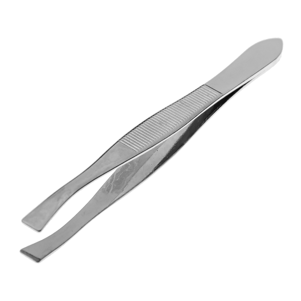 Пинцет для бровей тм ЮНИLOOK , металл, 9,2см, хром, 21B634, арт.№ 357-060