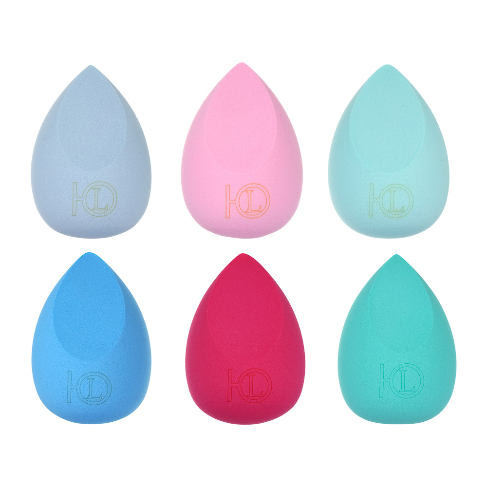 Спонж для нанесения тональной основы тм ЮНИLOOK, латекс, 6x4см, 3-6 цветов, арт.№ 357-104