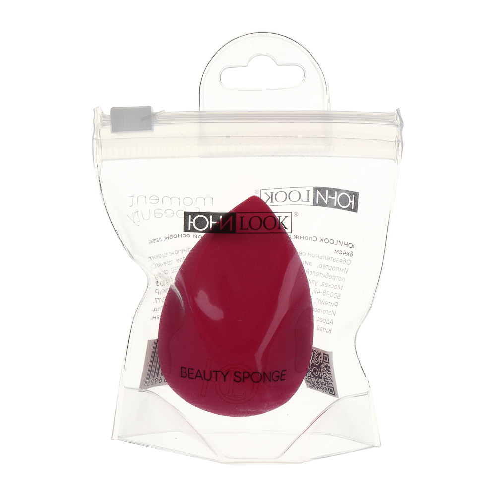 Спонж для нанесения тональной основы тм ЮНИLOOK, латекс, 6x4см, 3-6 цветов, арт.№ 357-104