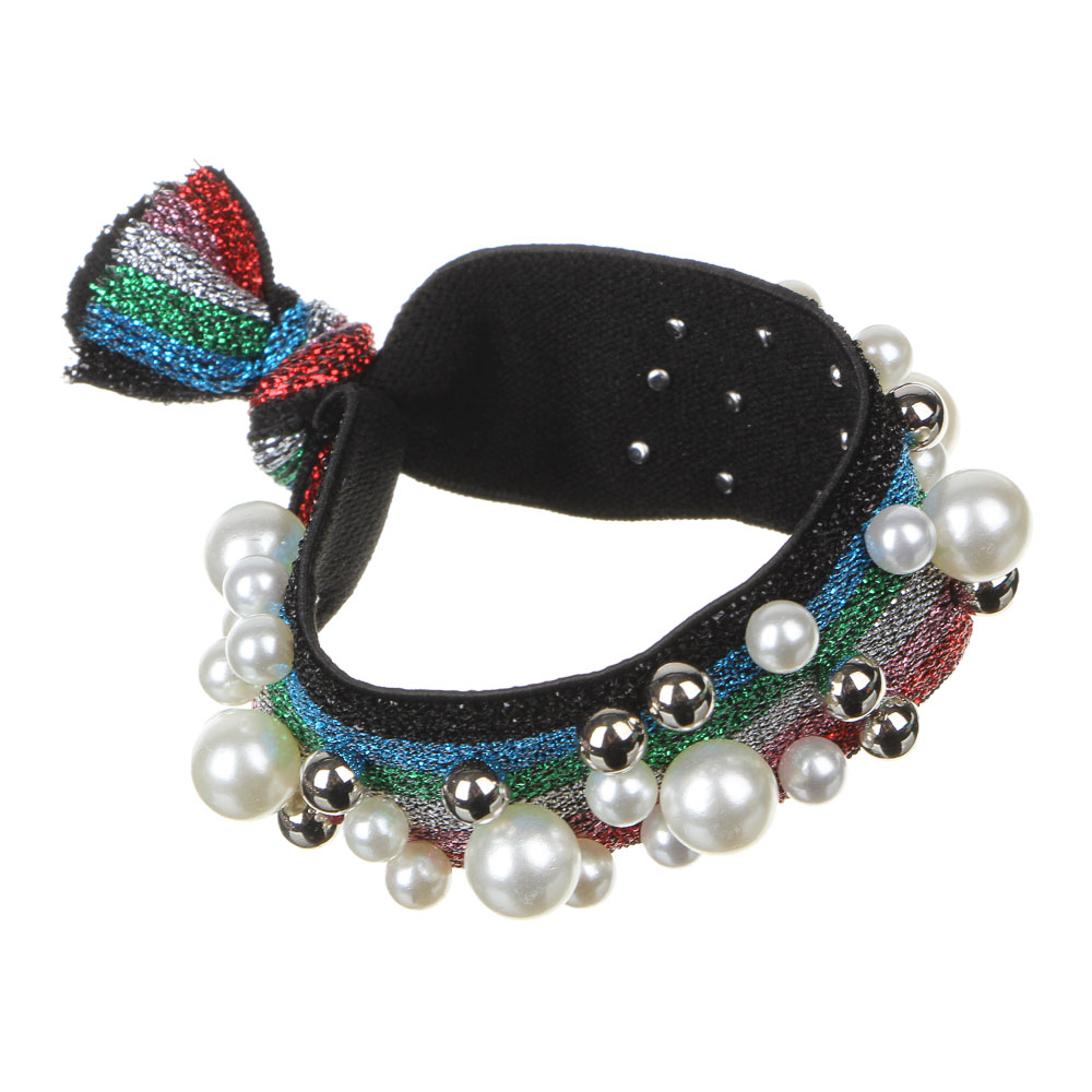 BERIOTTI Резинка для волос, полиэстер, пластик, 10см, 6 цветов, арт.№ 322-226