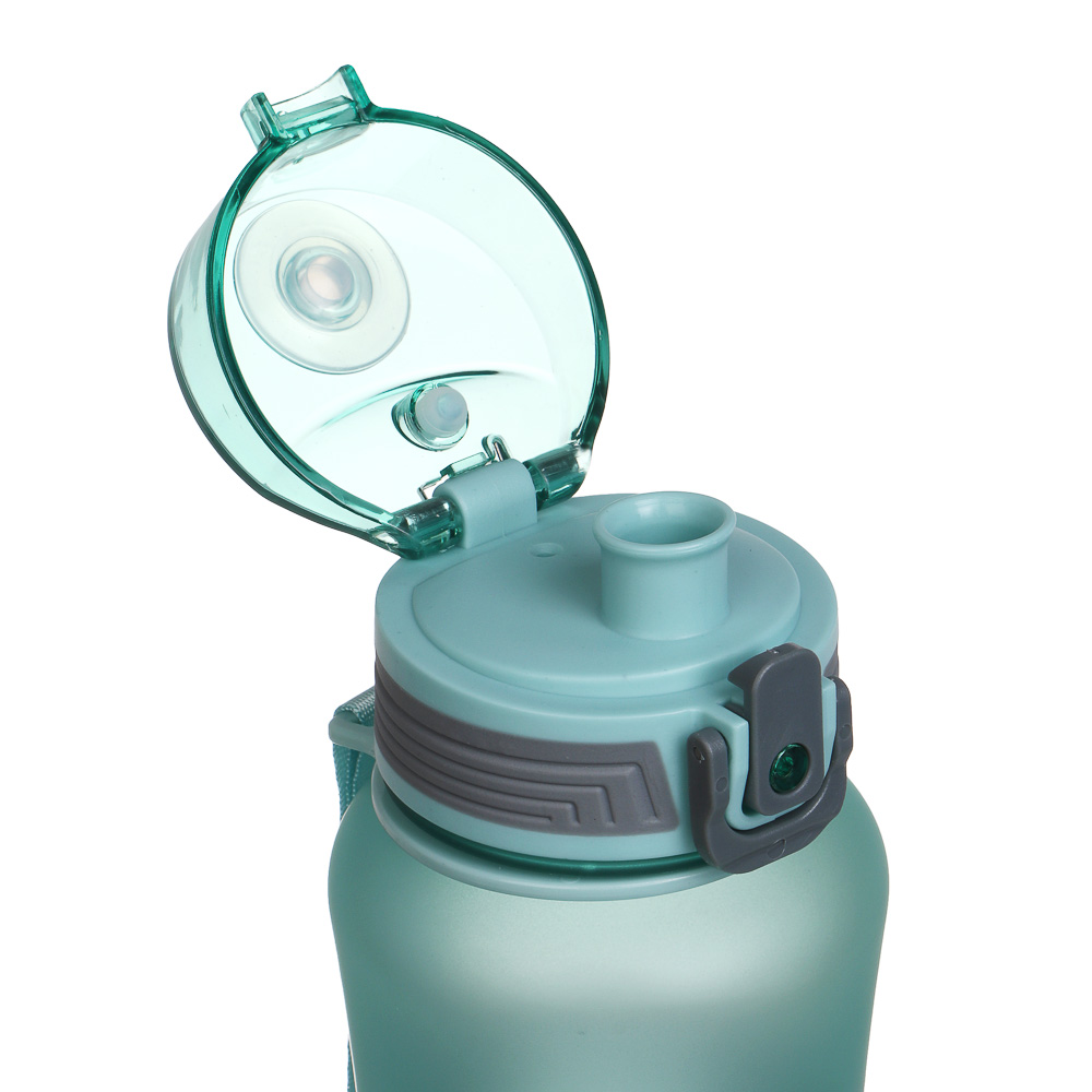 SILAPRO MAX Бутылка спортивная с замком, EGGSHELL BLUE-ULTIMATE GREY, 600мл, РС, силикон, арт.№ 088-079