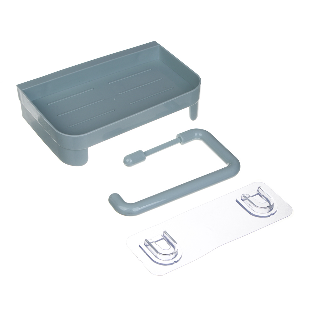 VETTA Classic Держатель для туалетной бумаги, с полкой, пластик, 18x11x4,5 см, оливковый, арт.№ 478-299