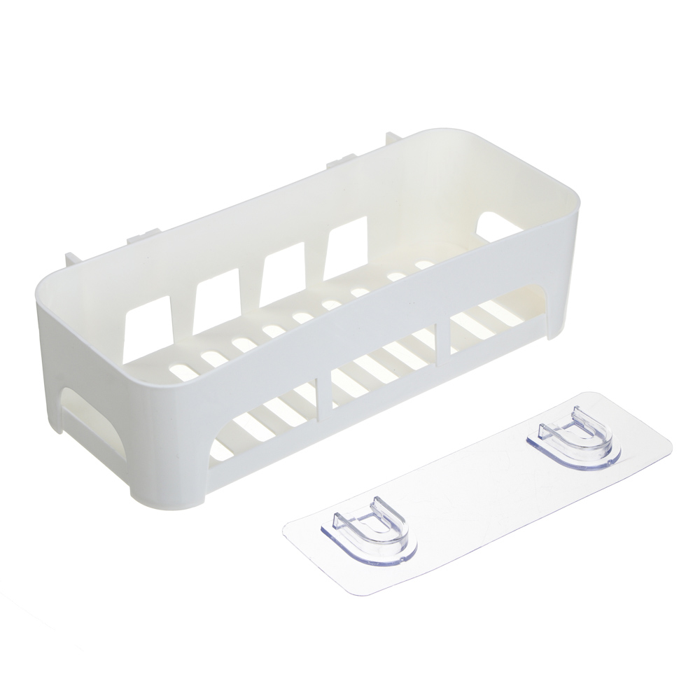 VETTA Classic Полка настенная прямоугольная (глубокая), пластик, 26x10,5x6,5 см, молочный, арт.№ 478-300