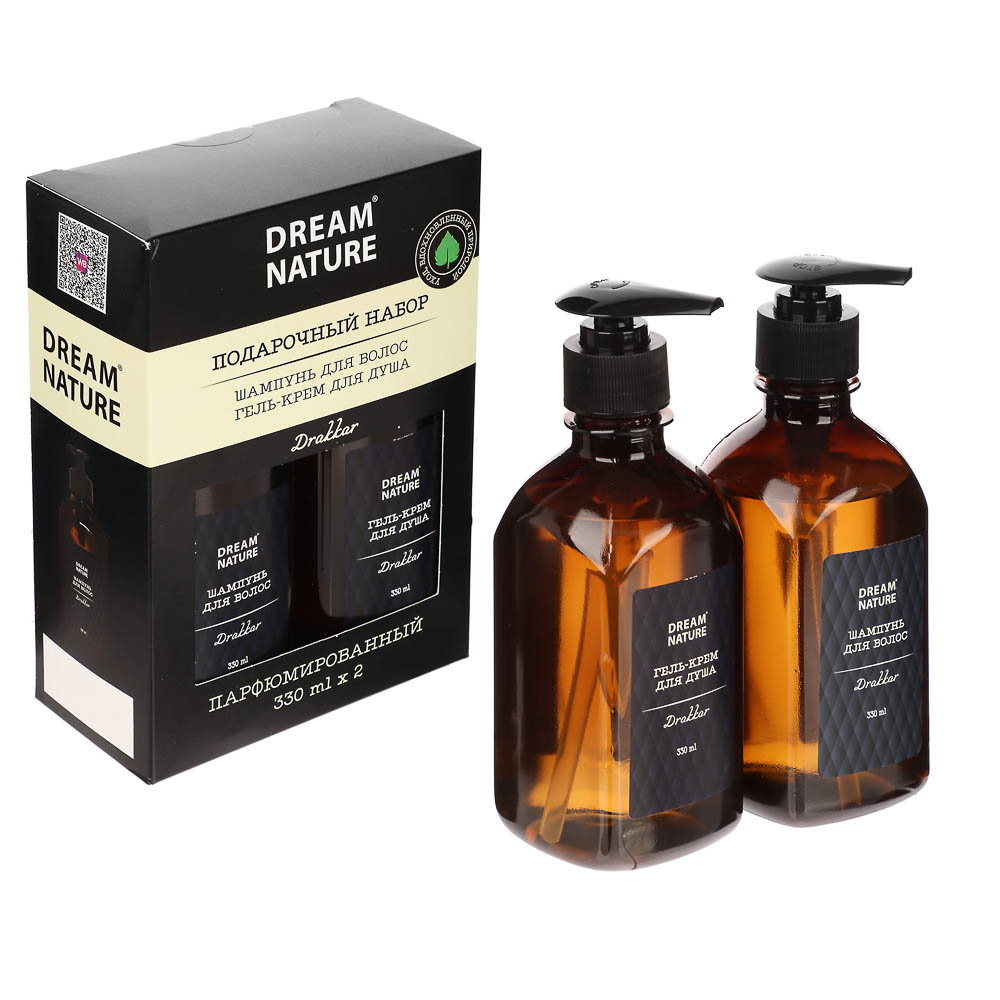 Подарочный набор мужской Drakkar Шампунь для волос+гель д/душа, 2*330мл, арт.№ 954-059