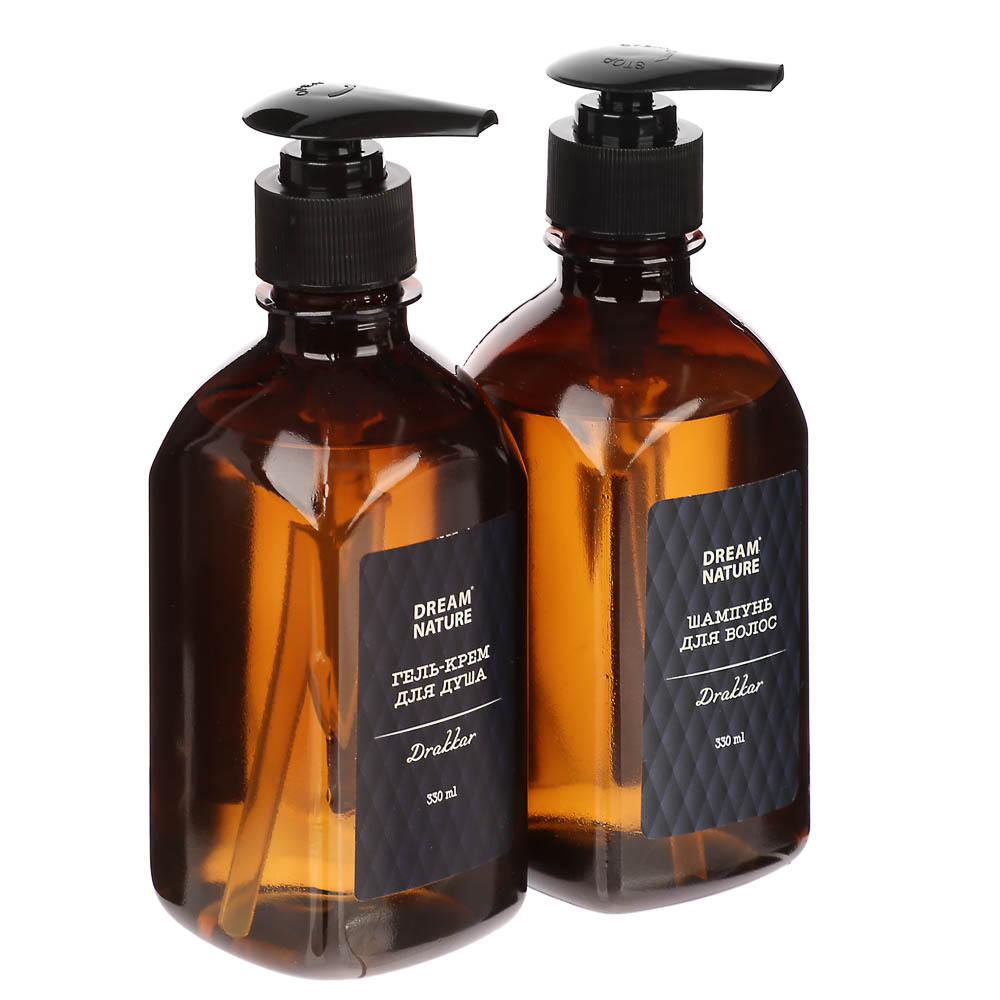 Подарочный набор мужской Drakkar Шампунь для волос+гель д/душа, 2*330мл, арт.№ 954-059