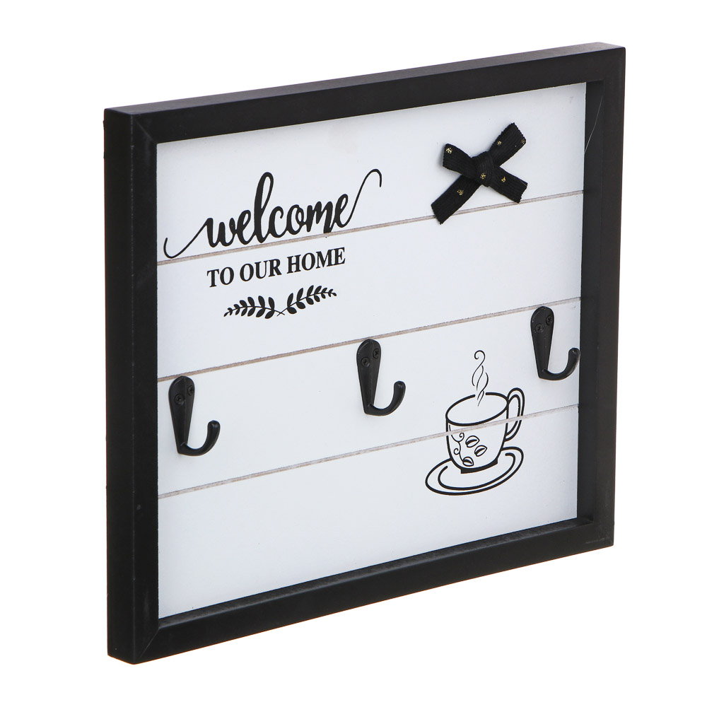 Ключница открытого типа на 3 крючка, МДФ, 28,5х23,5 см, арт.1-13, арт.№ 510-214