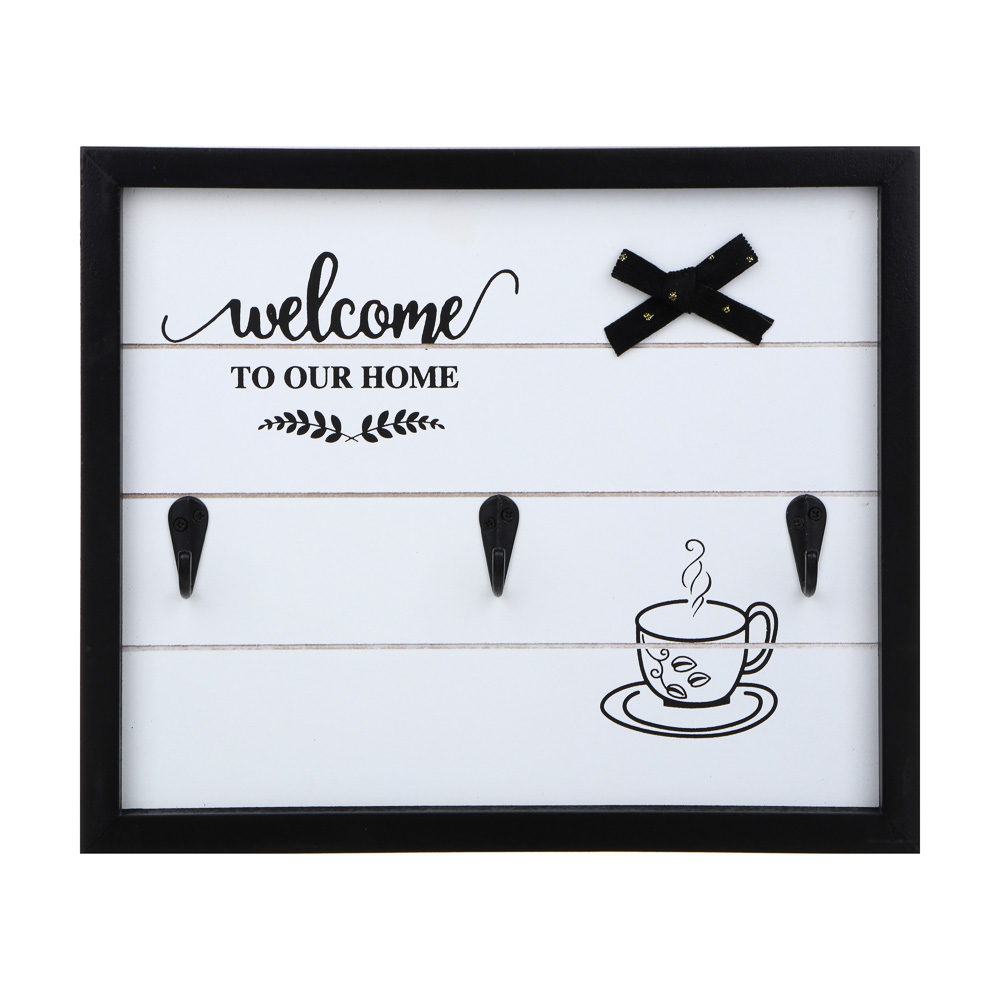 Ключница открытого типа на 3 крючка, МДФ, 28,5х23,5 см, арт.1-13, арт.№ 510-214