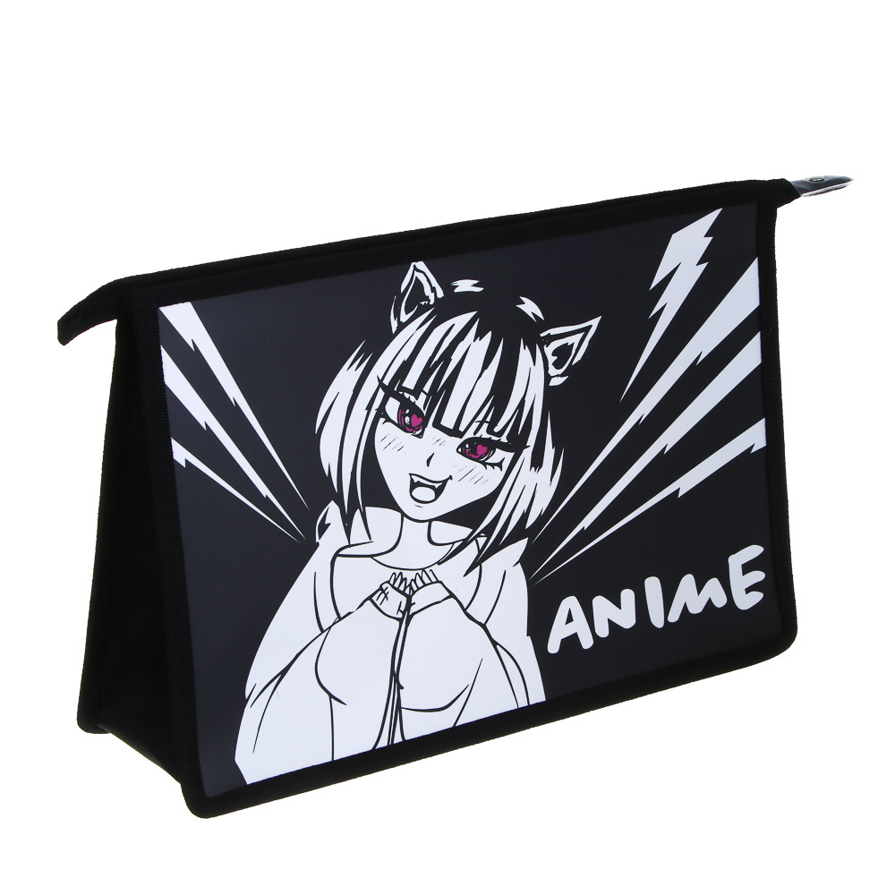 Папка для тетрадей, А4, 33х23,3х10см,"Оптик/Статусы/Аниме", на молнии, пластик, 4 дизайна, арт.№ 524-263