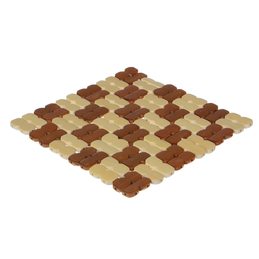 Подставка под горячее "Клетка",  19x19,5см, бамбук, арт.№ 888-028