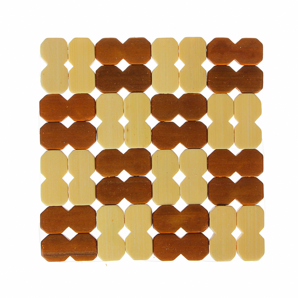 Подставка под горячее  "Клетка",  13x13см, бамбук, арт.№ 888-010