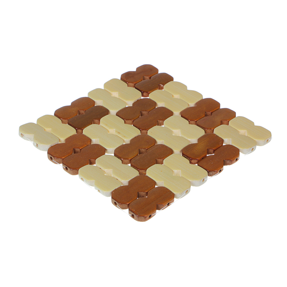 Подставка под горячее  "Клетка",  13x13см, бамбук, арт.№ 888-010