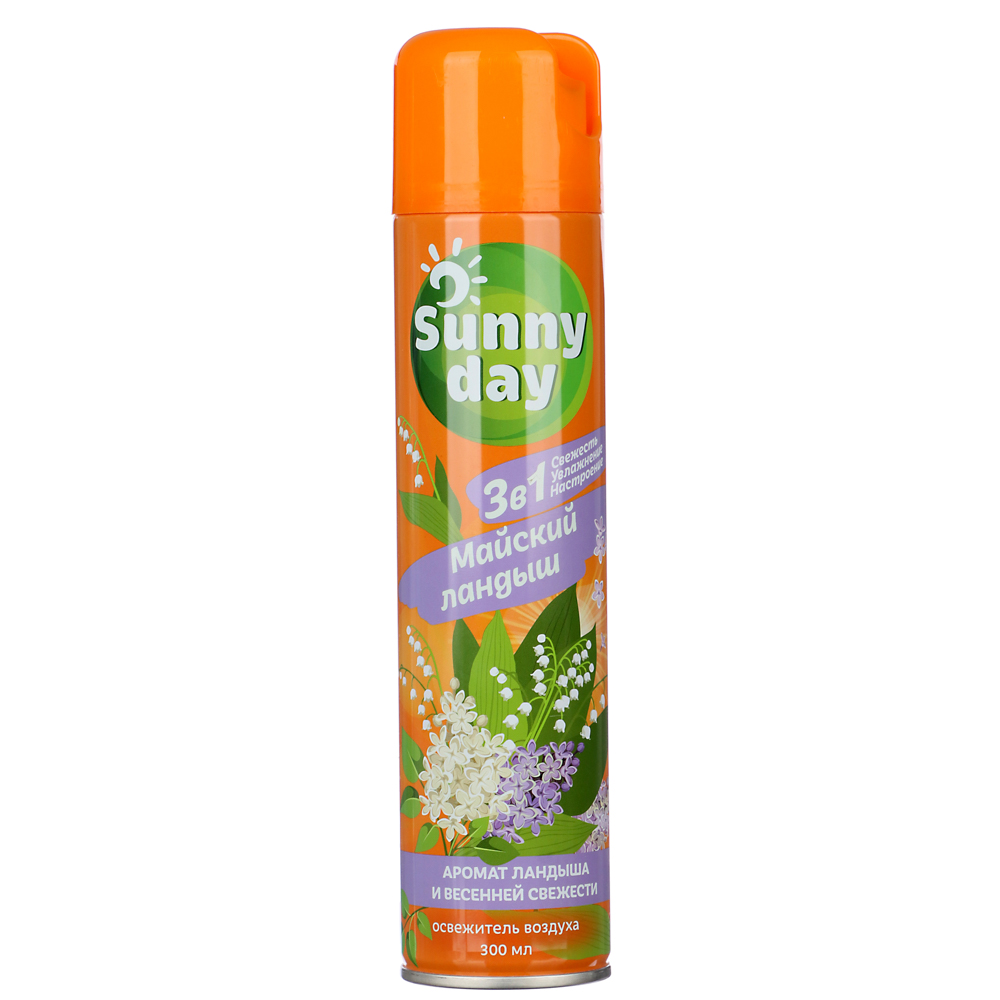 Освежитель воздуха SUNNY DAY аэрозоль, Майский ландыш, 300мл, арт.№ 991-054