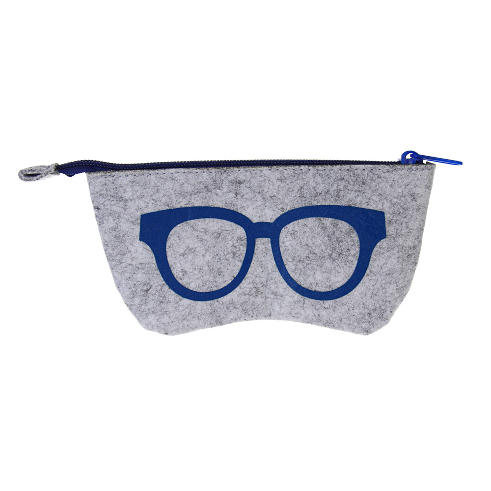 Чехол для очков тм ЮL Фетра мягкий на молнии, ЭВА, фетр, пластик, 17,5х9см, 3 цвета, арт.№ 339-118