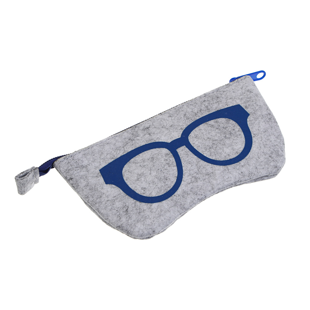 Чехол для очков тм ЮL Фетра мягкий на молнии, ЭВА, фетр, пластик, 17,5х9см, 3 цвета, арт.№ 339-118