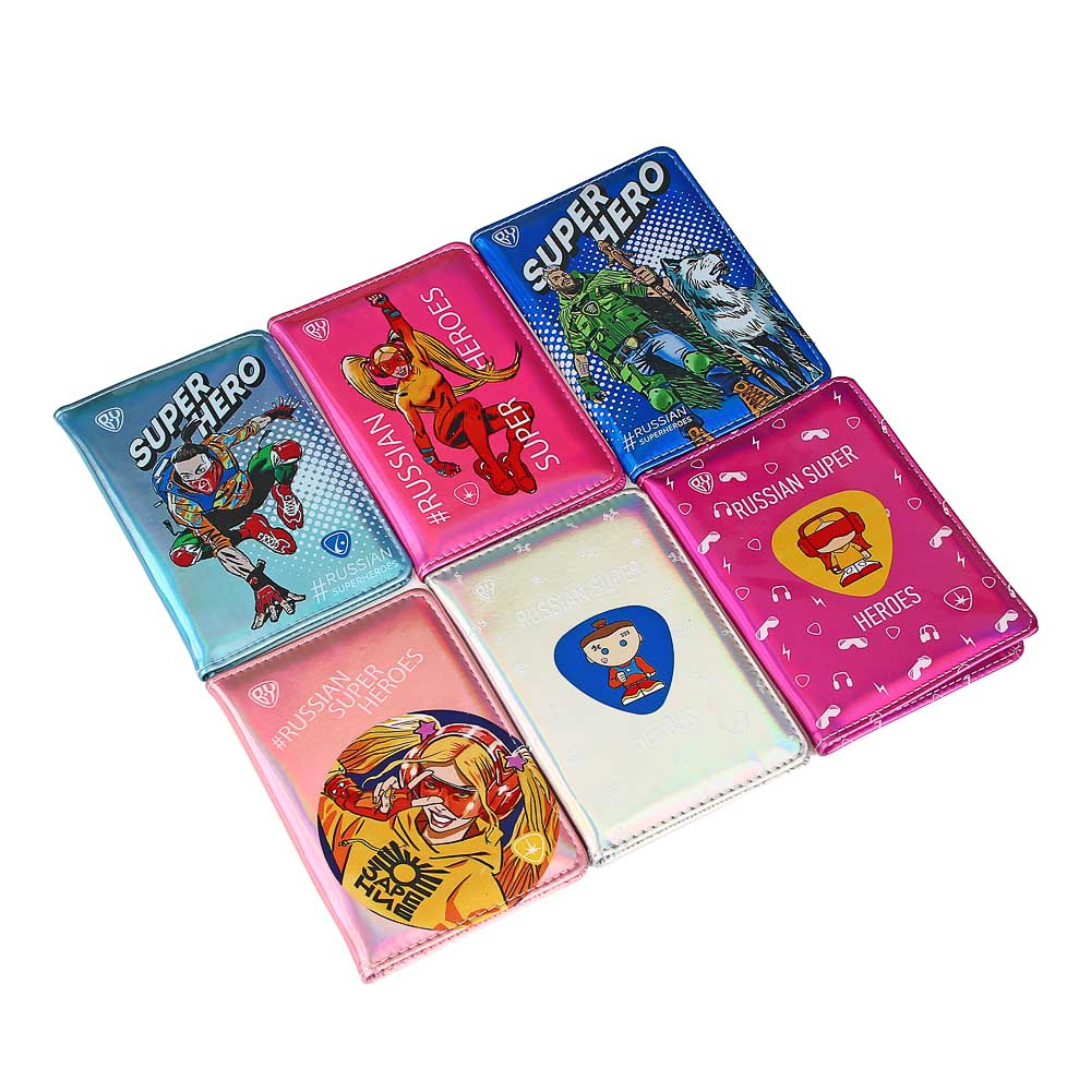 BY Обложка для паспорта, ПУ, 14х9,7см, 6 дизайнов, ОД22-2, арт.№ 334-113