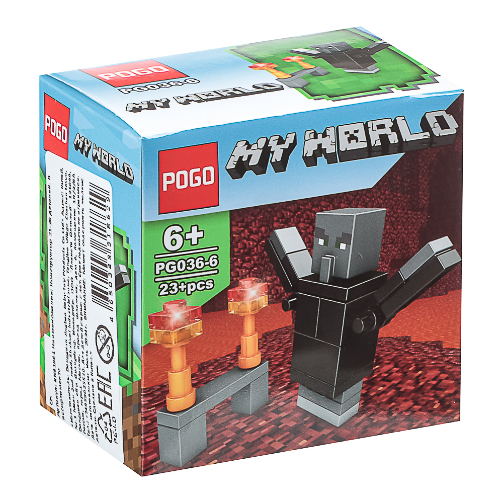 Конструктор "Игровой мир" 21-28 дет., ABS, 7х4,5х7 см, 6 видов, арт.№ 265-664