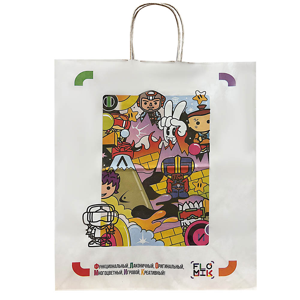 Пакет бумажный "Супергерои FLOMIK" 32x20x37 см, арт.№ R21-325