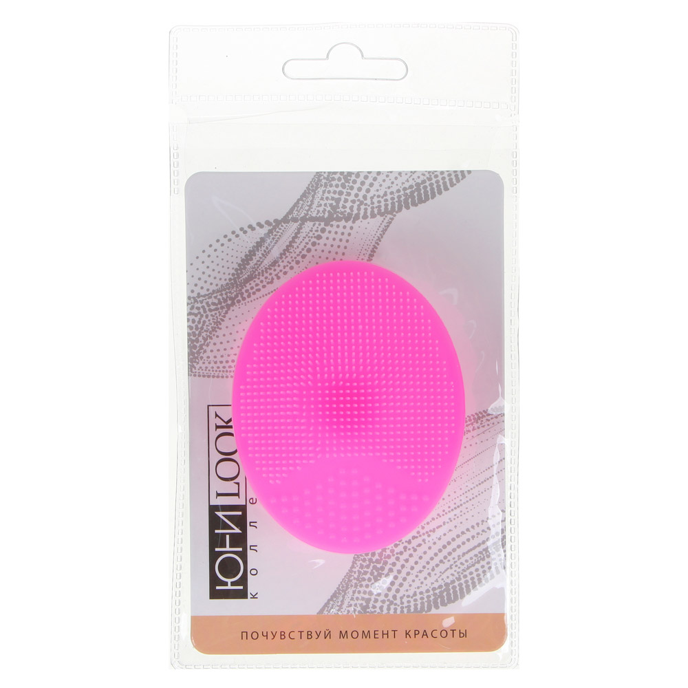 ЮНИLOOK Щеточка для умывания, силикон, 6,5х5см, 3 цвета, арт.№ 357-207