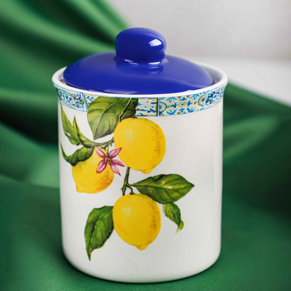 MILLIMI Лимоны Банка для хранения, 550мл, 10х13см, керамика, арт.№ 824-533