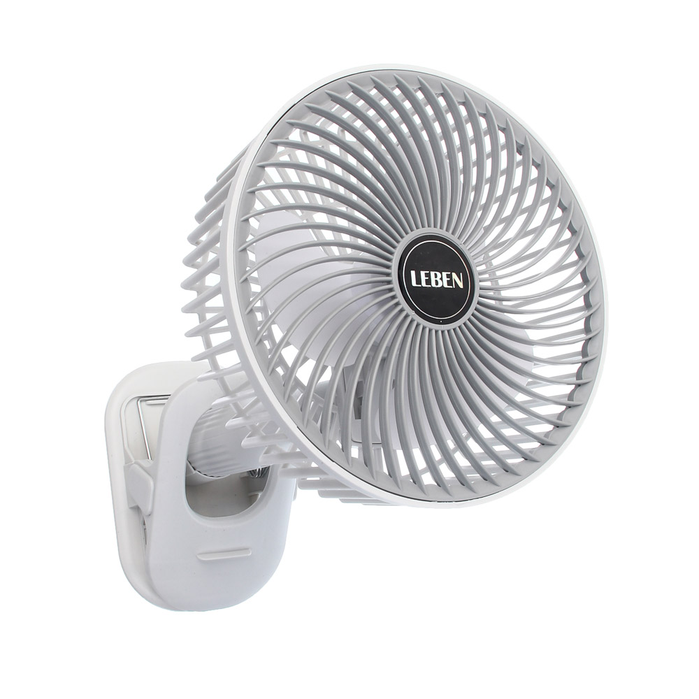 Вентилятор настольный тм LEBEN 3.7в/300мАч, диаметр лопастей 16см, USB-кабель, белый, арт.№ 243-025