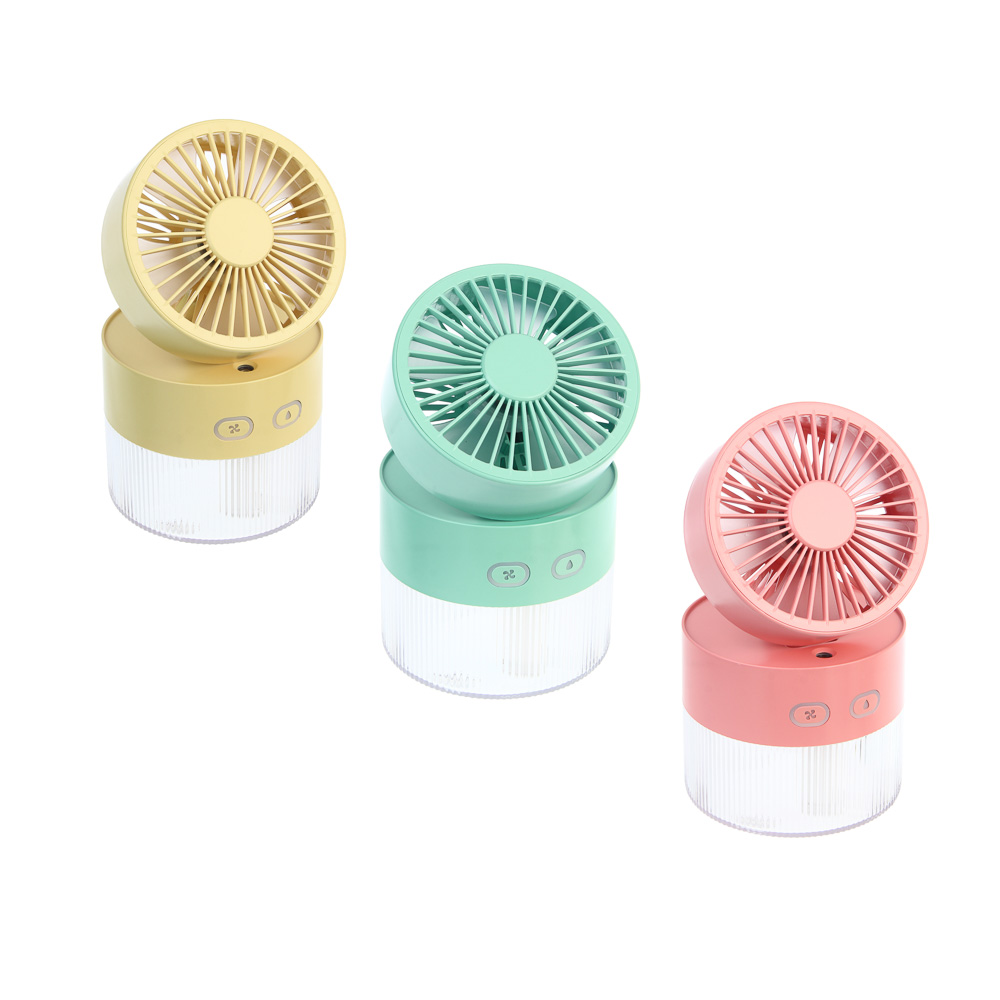Вентилятор с увлажнителем тм LEBEN 3.7в/1200мАч, 350мл, d11см, USB-кабель, цвет в ассортименте, арт.№ 243-026