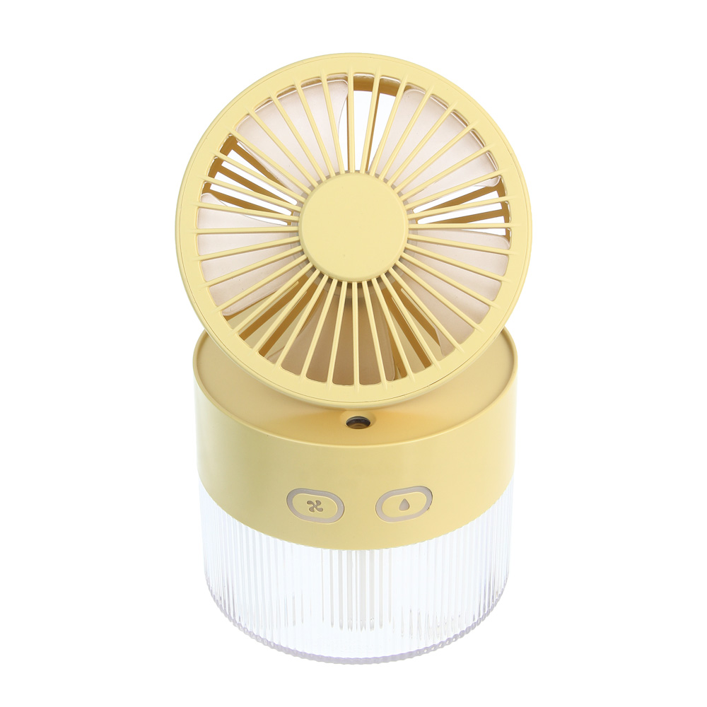 Вентилятор с увлажнителем тм LEBEN 3.7в/1200мАч, 350мл, d11см, USB-кабель, цвет в ассортименте, арт.№ 243-026