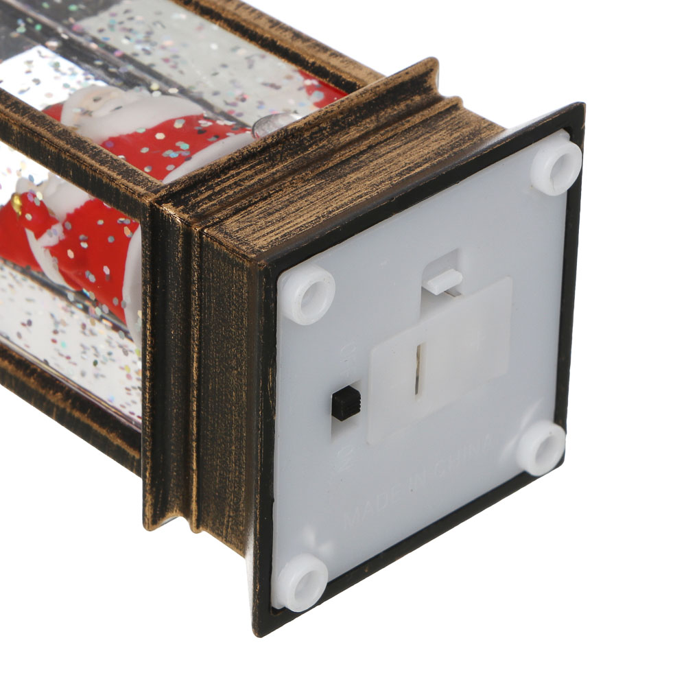 Светильник LED в виде фонаря со снегом 5,5x5,5х13 см СНОУ БУМ, PC, ABS, вода, 3хLR44, 1 режим, 4 дизайна, арт.№ 392-114