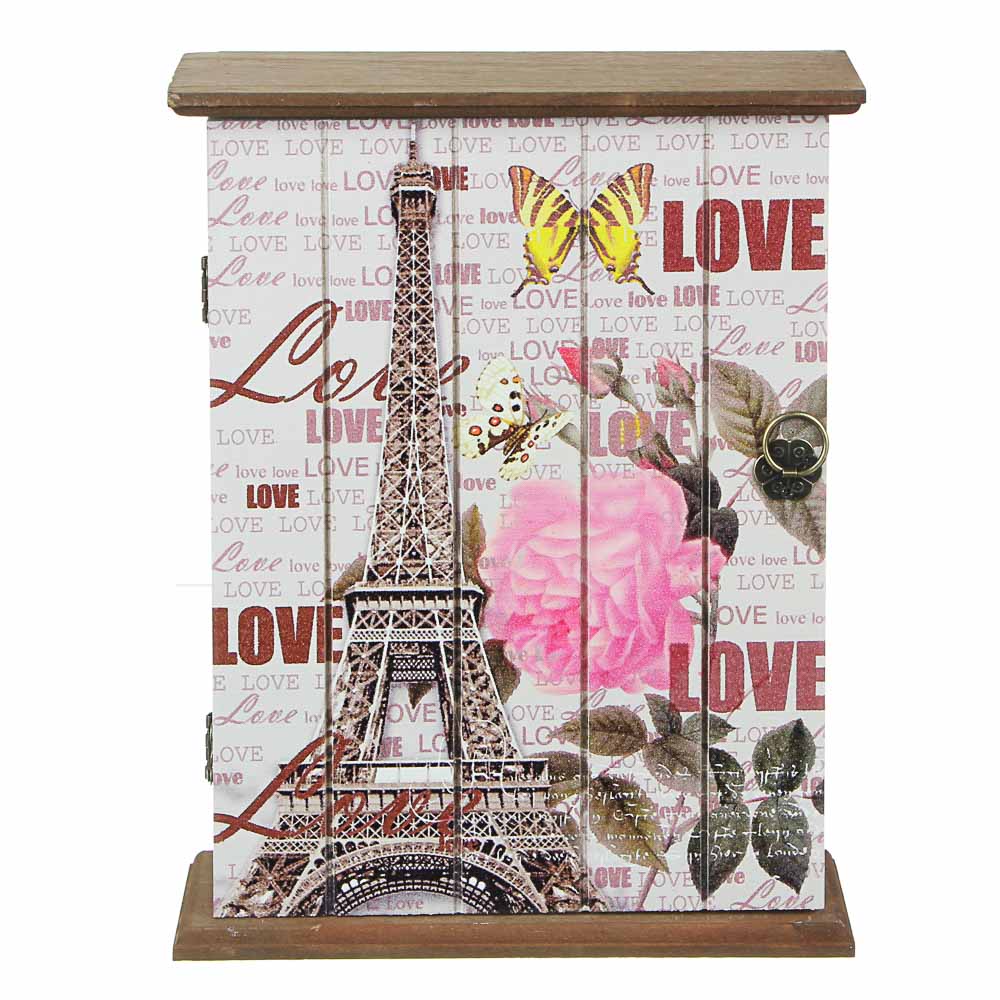 Ключница закрытая, на 6 крючков, МДФ, 26х20х6,5см, 2 дизайна, арт.№ 510-157