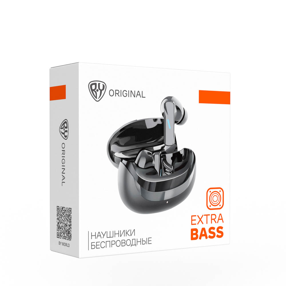 Наушники беспроводные TWS BY Pulse, внутриканальные, 30/200 мАч, BT5.3, чёрный, арт.№ 410-272