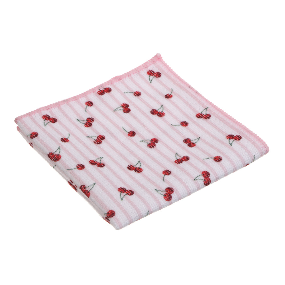 Набор салфеток тм VETTA Черри, 6 шт, 30х30 см, 200г/кв. м., 3 цвета, полиэстер диз2, арт.№ 448-375