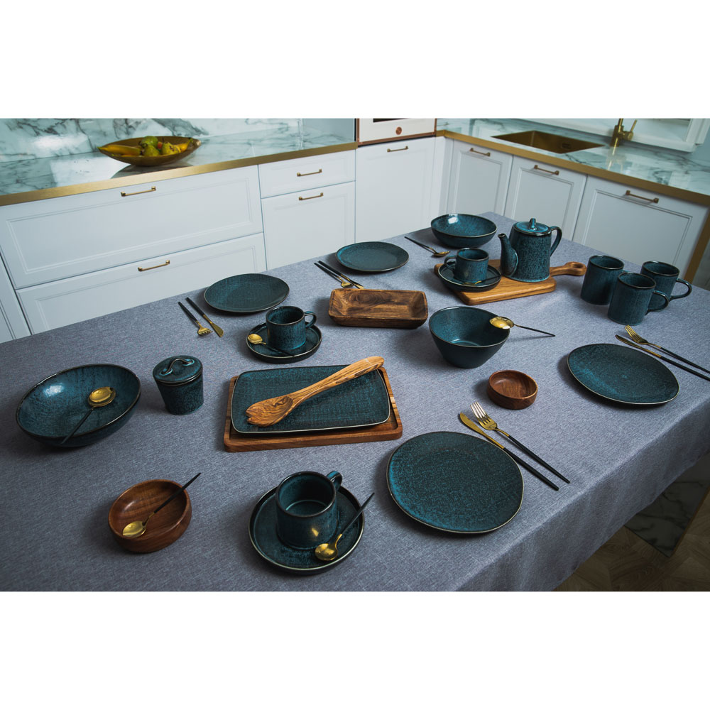 MILLIMI Блэк Джинс Набор чайный 2пр, чашка 220мл, блюдце 16см, керамика, арт.№ 824-479