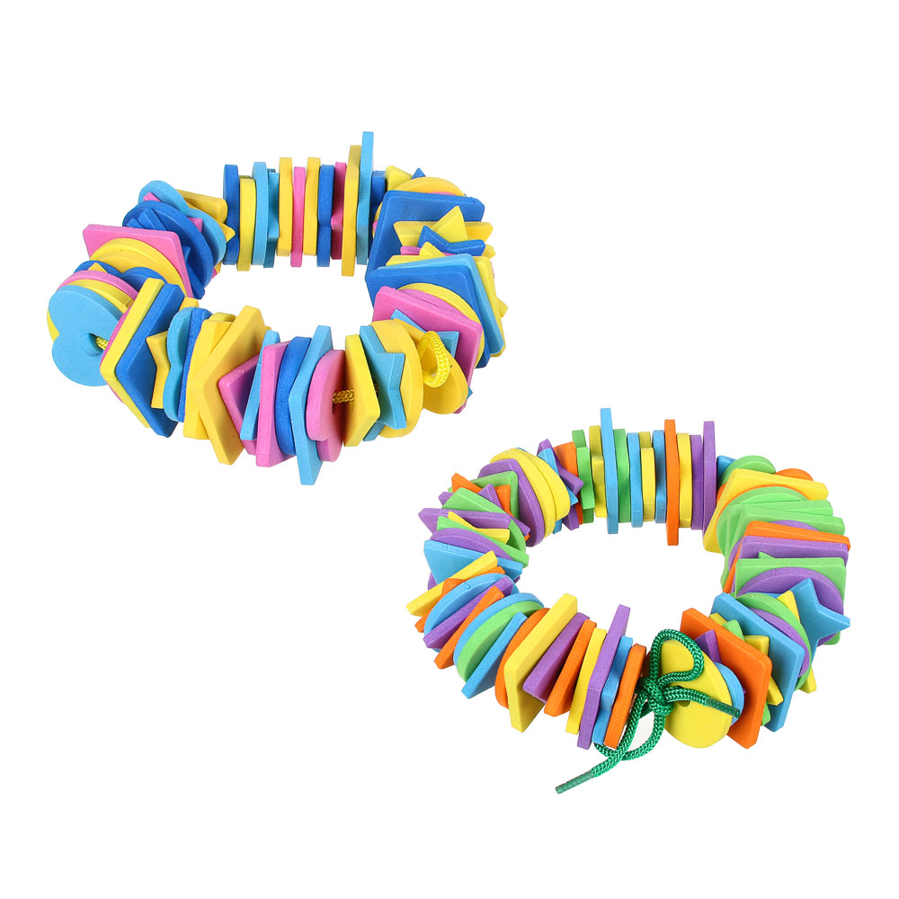 МЕШОК ПОДАРКОВ Шнуровка в виде геометрических фигур/цветов, ЭВА, 15х17см, 2 дизайна, арт.№ 262-417