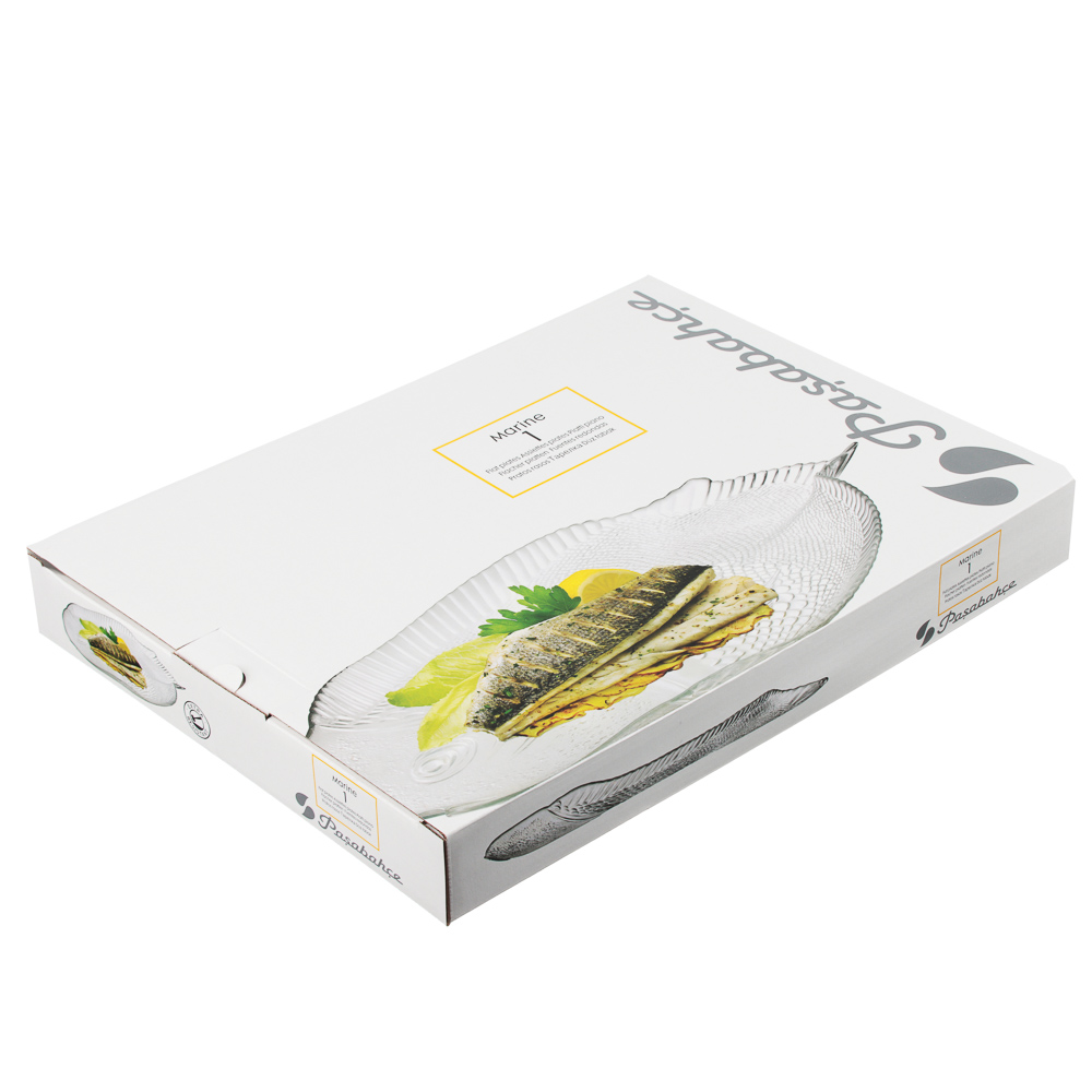 PASABAHCE Марин Тарелка из закаленного стекла 25x36cм, арт.№ 877-314