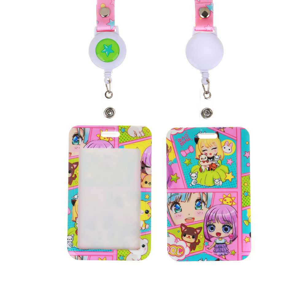 Кавай Чехол для карты, бейджа, пропуска, 11x7см, жесткий ПВХ, на шнурке, арт.№ 253-002